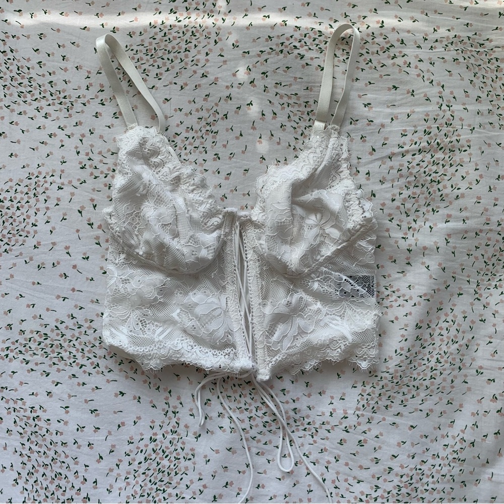white lace top